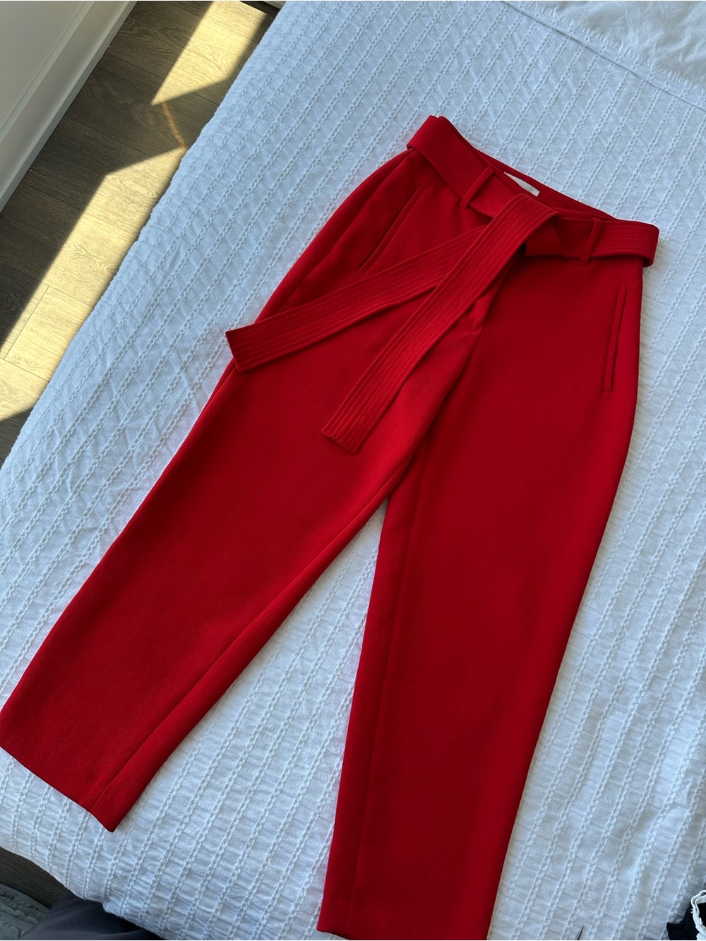 Aritzia: Red Tie Front Pant